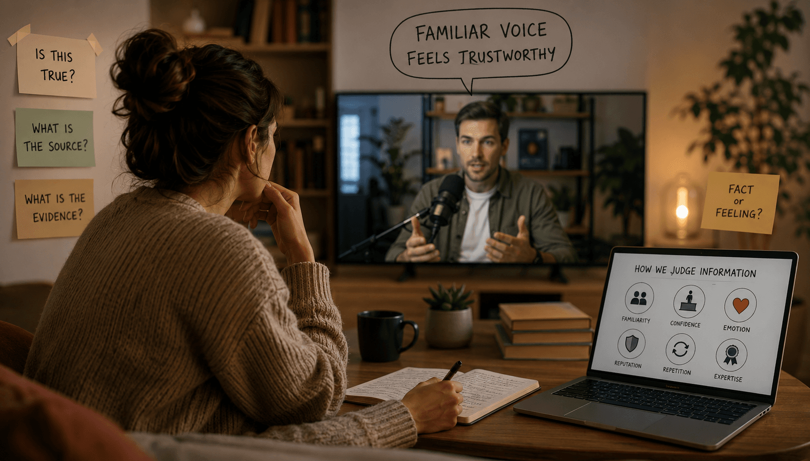 How a Familiar Voice Influences Trust in Information